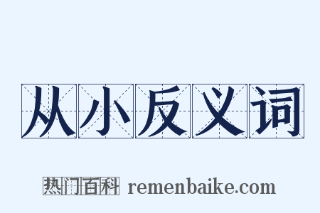 从小反义词是什么意思的图片